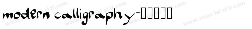 modern calligraphy字体转换